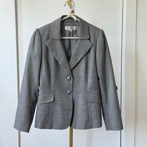 Tahari by Arthur S. Levine Petite Grey Wool Blazer